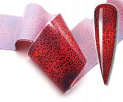 shumee FOLIJA ZA PRENOS 10cmx4cm RDEČI LEOPARD