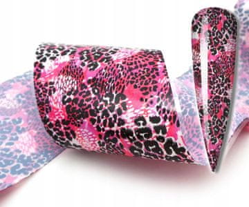 shumee FOLIJA ZA PRENOS 10cmx4cm ROZA LEOPARD PIKASTA