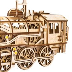 Robotime 3D lesena mehanska sestavljanka Parna lokomotiva