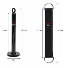 TOJATO Dvigalna palica, komplet: palica 2 cm, vrv 2,5 m, raven ročaj 51 cm