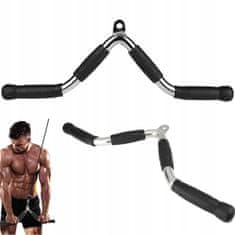 TOJATO Jekleni ravni V-ročaj za vadbo lat pulldown