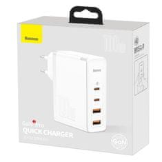 BASEUS Hitro polnilnik GaN2 Pro USB USB-C QC PD 100W bel