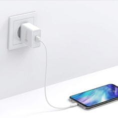 Ugreen Hitro polnjenje Quick Charge 3.0 18W 3A USB hitri polnilec bele barve