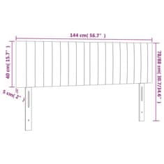 Vidaxl Posteljno vzglavje 2 kosa temno sivo 72x5x78/88 cm blago