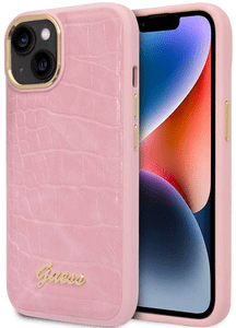Croco ovitek za iPhone 14, roza (GUHCP14SHGCRHP)