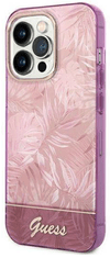 Guess Jungle ovitek za iPhone 14 Pro, roza (GUHCP14LHGJGHP)