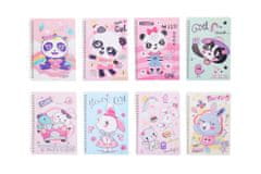 Spiralni zvezek z linijami 14,5x20,5 cm, 80 strani - MIX