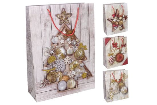 Darilna vrečka M 32x26x12 cm Božič
