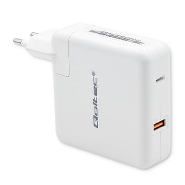 shumee Qoltec GaN hitri polnilnik 108 W | 5–20 V | 3–4,7 A | USB C | Prenosnik | Pametni telefon | Bela