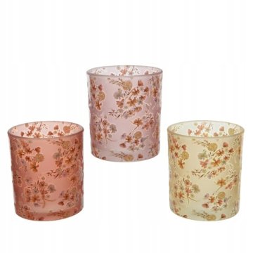 shumee Stekleno držalo za čajne svečke 9 cm mix