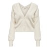 Ženski pulover ONLKATIA 15246045 White kapa Gray (Velikost M)