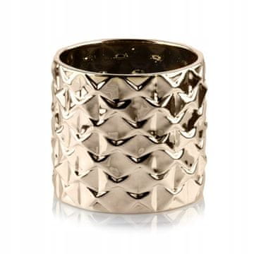 shumee Zlata keramična zrcalna prevleka za cvetlični lonec 15 cm