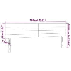 Vidaxl LED posteljno vzglavje svetlo sivo 180x5x78/88 cm žamet