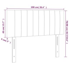 Vidaxl LED posteljno vzglavje temno sivo 100x5x78/88 cm blago