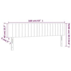 Vidaxl Posteljno vzglavje 2 kosa temno siv 80x5x78/88 cm blago