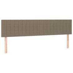 Vidaxl Posteljno vzglavje 2 kosa taupe 90x5x78/88 cm blago