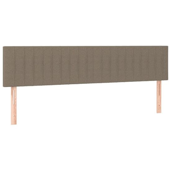 Vidaxl Posteljno vzglavje 2 kosa taupe 90x5x78/88 cm blago