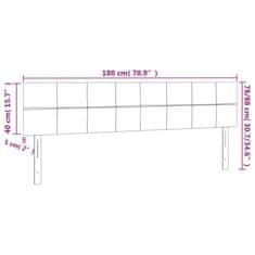 Vidaxl Posteljno vzglavje 2 kosa modro 90x5x78/88 cm blago
