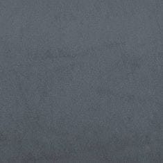 Greatstore Klop temno siva 110,5x45x49 cm žamet