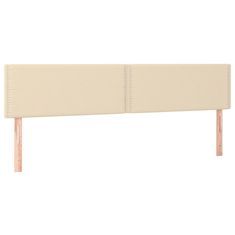Vidaxl Box spring postelja z vzmetnico LED krem 120x190 cm blago
