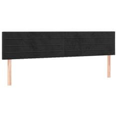Vidaxl Box spring postelja z vzmetnico črna 200x200 cm žamet