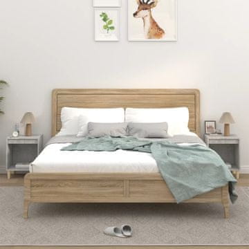 Vidaxl vidaXL Nočne omarice, komplet 2 kosov, betonsko siva, 40x35x50 cm