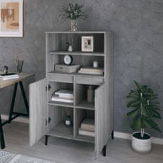 Vidaxl Visoka omara siva sonoma 60x36x110 cminženirski les