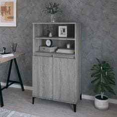 Vidaxl Visoka omara siva sonoma 60x36x110 cminženirski les