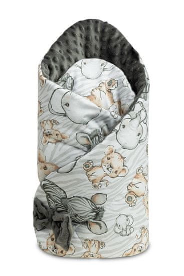 Sensillo Spalna vreča za dojenčke MINKY SAFARI/GRAFITNA SPALNICA 75x75