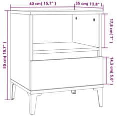 Vidaxl Nočna omarica 2 kosa Sonoma hrast 40x35x50 cm