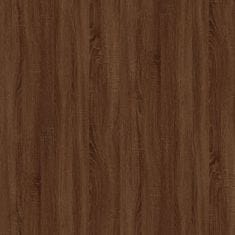 Vidaxl Omarica za pisalno mizo rjavi hrast 40x49x75 cm inženirski les