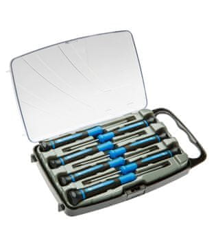 Hoegert HOEGERT HT1S270 Set preciznih izvijačev, 7-delni: Ravni 1.5/2x50mm, PH00/PH0x50mm, Torx T5/T6/T7x50mm