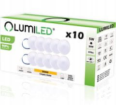 LUMILED 10x LED MODULNI VLOŽEK MR16 5W = 50W 470lm 3000K Topla bela 120° 230V