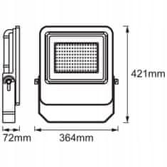 LEDVANCE Reflektor LED svetilka 150W 13200lm 4000K Nevtralno bela IP65 Siva LEDVANCE reflektorska svetilka Endura