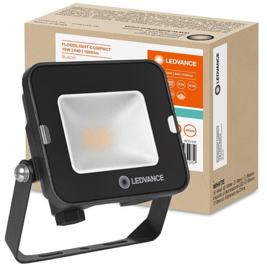 LEDVANCE Reflektor LED svetilka 10W 1000lm 4000K Nevtralno bela IP65 Črna COMPACT V