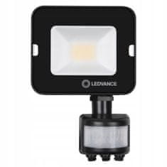 LEDVANCE Reflektor LED svetilka 10W 1000lm 4000K Nevtralno bela IP65 črna s senzorjem gibanja in somraka COMPACT V