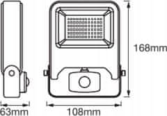 LEDVANCE Reflektor LED svetilka 10W 800lm 3000K Topla bela IP44 s senzorjem gibanja Endura