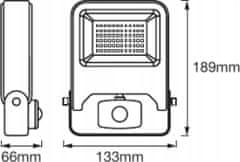 LEDVANCE Reflektor LED svetilka 20W 1700lm 4000K Nevtralno bela IP44 siva s senzorjem gibanja Floodlight Endura