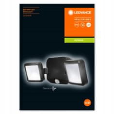 LEDVANCE Reflektor LED svetilka 10W 480lm 4000K Nevtralno bela IP54 Črna s senzorjem gibanja SPOTLIGHT na baterije