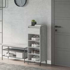 Vidaxl Regal za čevlje siva sonoma 40x36x105 cm inženirski les
