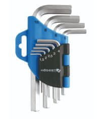 Hoegert Set imbus ključev, 9-delni, 1.5/2/2.5/3/4/5/6/8/10 mm, CrV