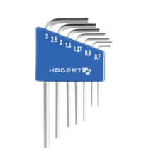 Hoegert Set preciznih imbus ključev, 7-delni, 0.7/0.9/1.27/1.5/2.0/2.5/3.0 mm