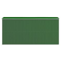 Greatstore Vrtna lopa zelena 192x440x223 cm pocinkano jeklo