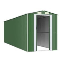 Vidaxl Vrtna lopa zelena 192x689x223 cm pocinkano jeklo