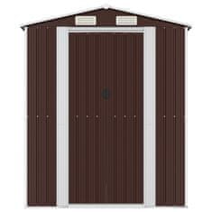 Vidaxl Vrtna lopa temno rjava 192x1021x223 cm pocinkano jeklo