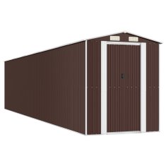 Vidaxl Vrtna lopa temno rjava 192x938x223 cm pocinkano jeklo
