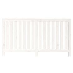 Vidaxl Pokrov za radiator bela 153x19x84 cm trdna borovina