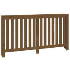 Vidaxl Pokrov za radiator medeno rjav 153x19x84 cm trdna borovina