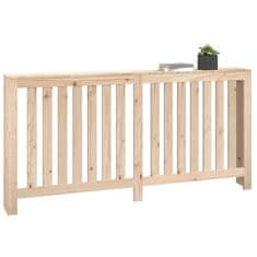 Vidaxl Pokrov za radiator 169x19x84 cm trdna borovina