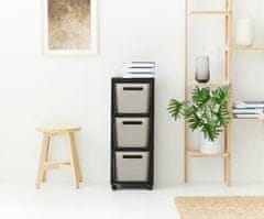 eoshop Komoda BRISEN 3x16 L - antracit/kapucino